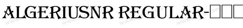 AlgeriusNr Regular字体转换